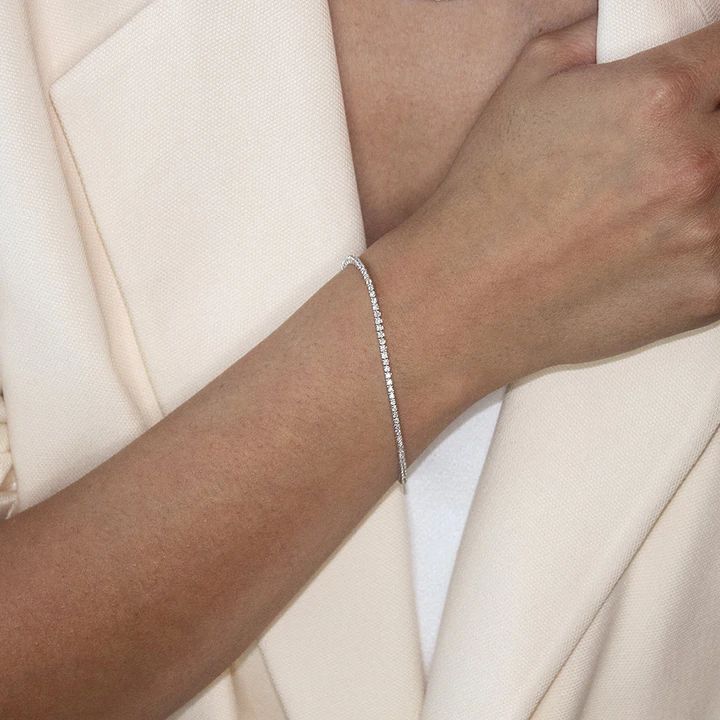 Tennis Bracelet in White Gold (ARJS3798)