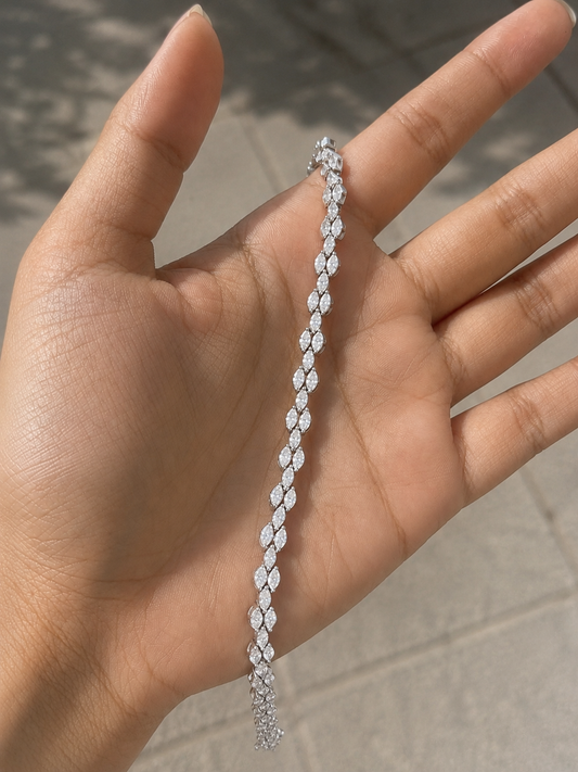 Marquise Cut Diamond Bracelet (ARJS3605)