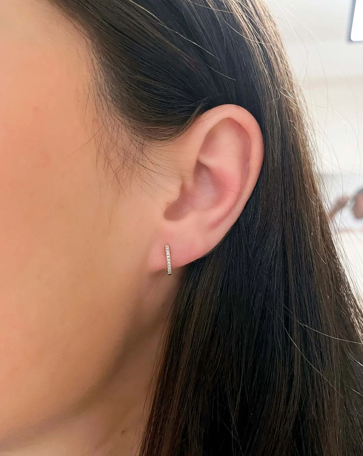 Round Diamond Hoops Earrings (ARJS2740)