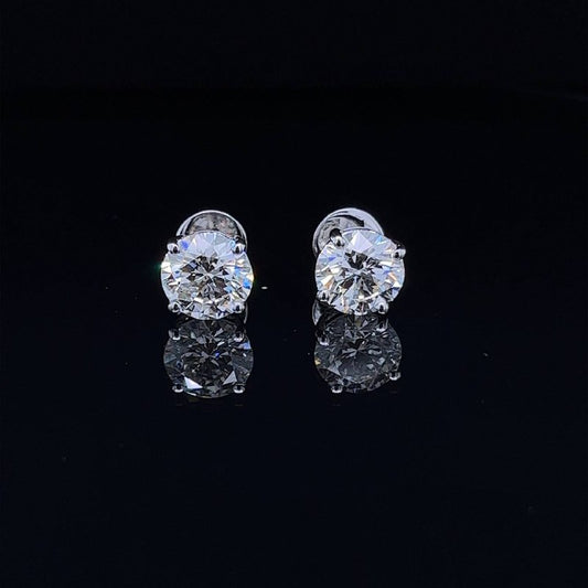 2CT Each Round Diamond Stud Earring (ARJS3326)