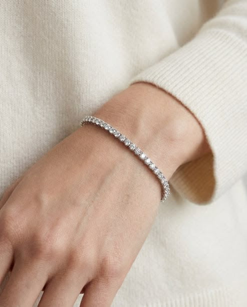 Classic Round Tennis Diamond Bracelet (ARJS4134)