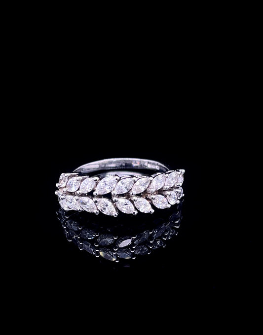 2 Line Marquise Diamond Ring (ARJS2548)