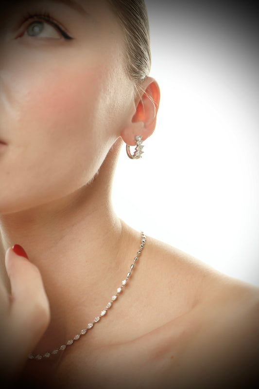 Marquise Hoops Earring (ARJS2664)