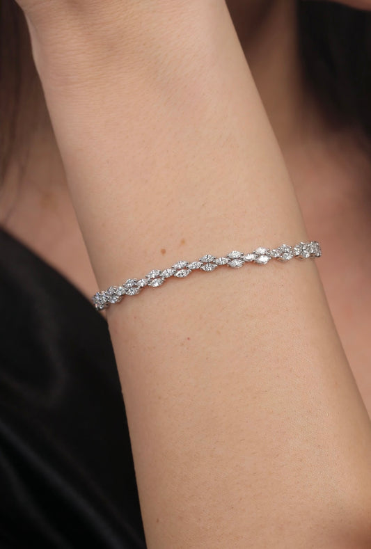 Marquise Cut Diamond Bracelet (ARJS3605)