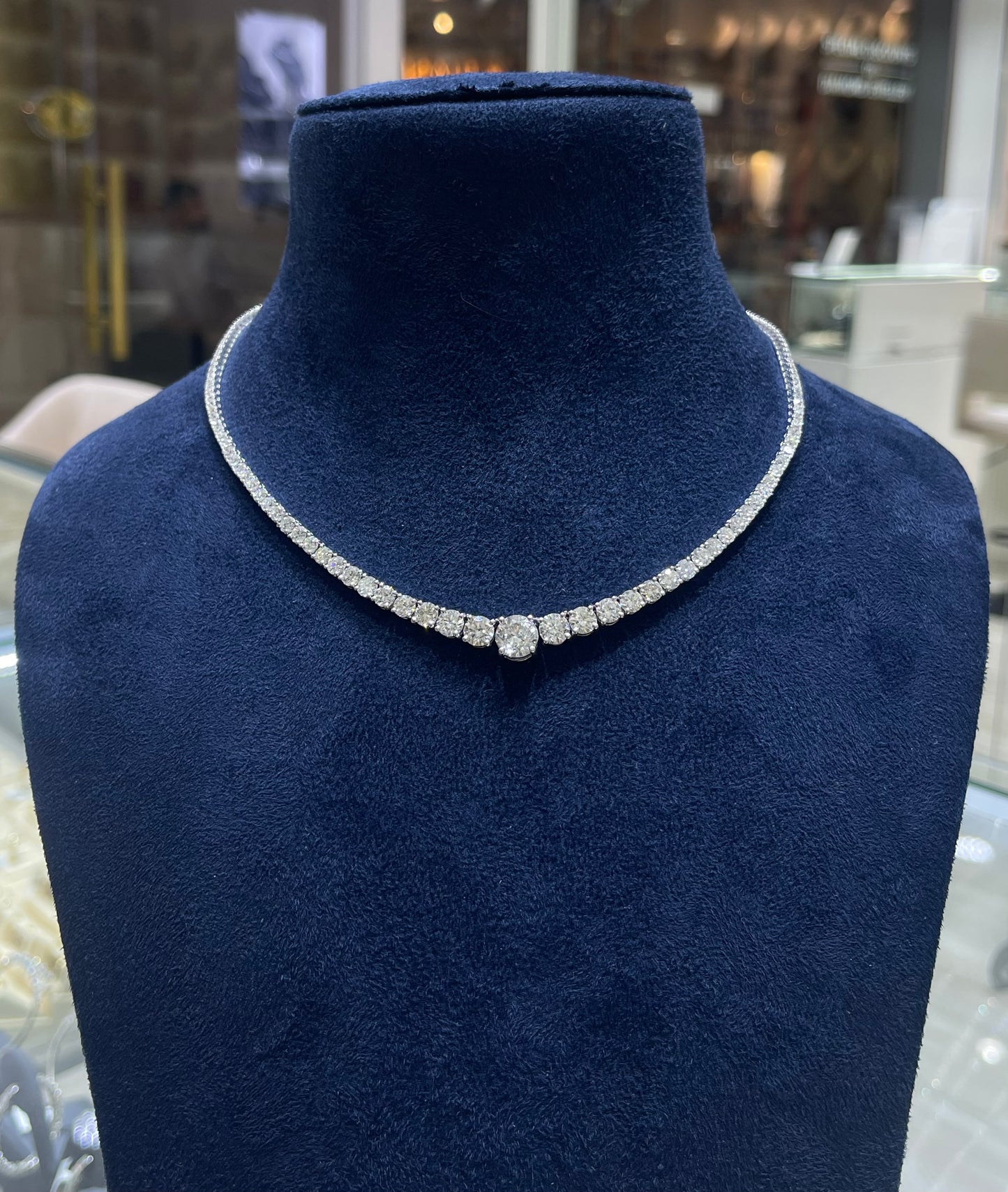 2 Carat Round Graduation Tennis Necklace (ARJS4128)