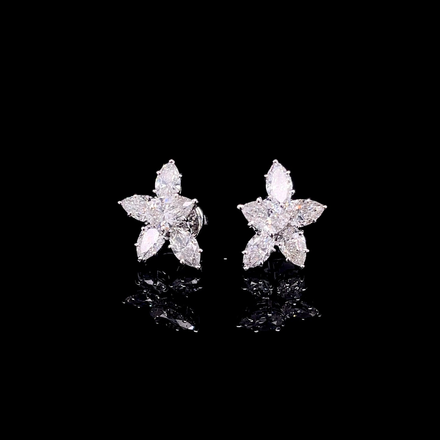 Pear & Marquise Diamond Studs