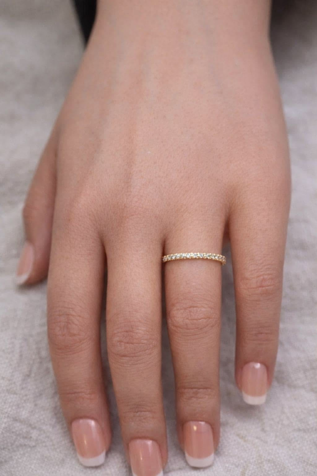 Round Half Eternity Band in Yellow Gold (ARJS3998)
