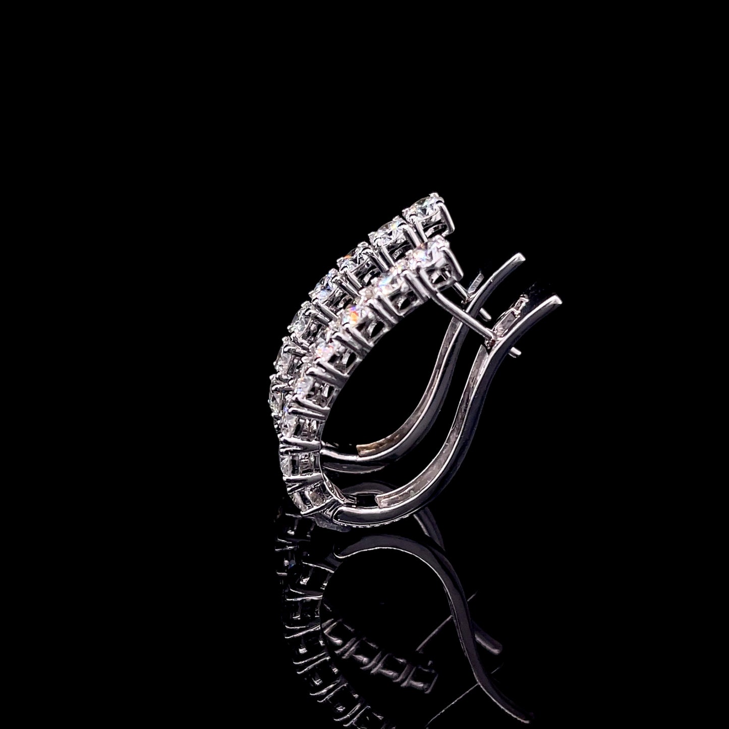 Round Diamond Hoop Earrings (ARJS3533)