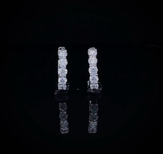 Round Diamond Hoop Earrings (ARJS2754)