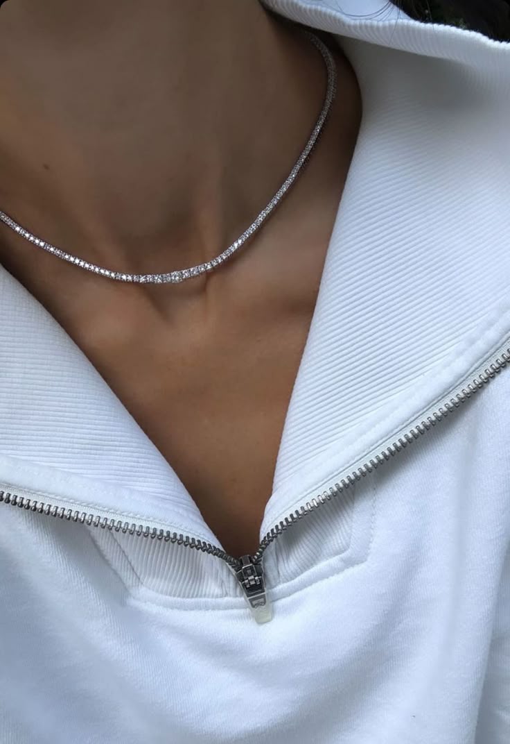 Round Graduating Tennis Necklace (ARJS2877)