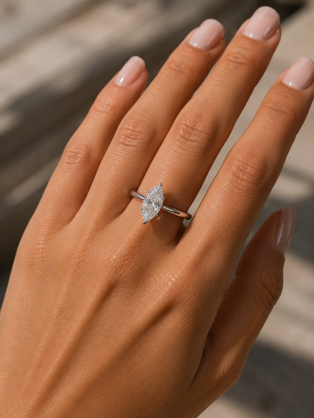 Marquise Solitaire Diamond Ring (ARJS2185)