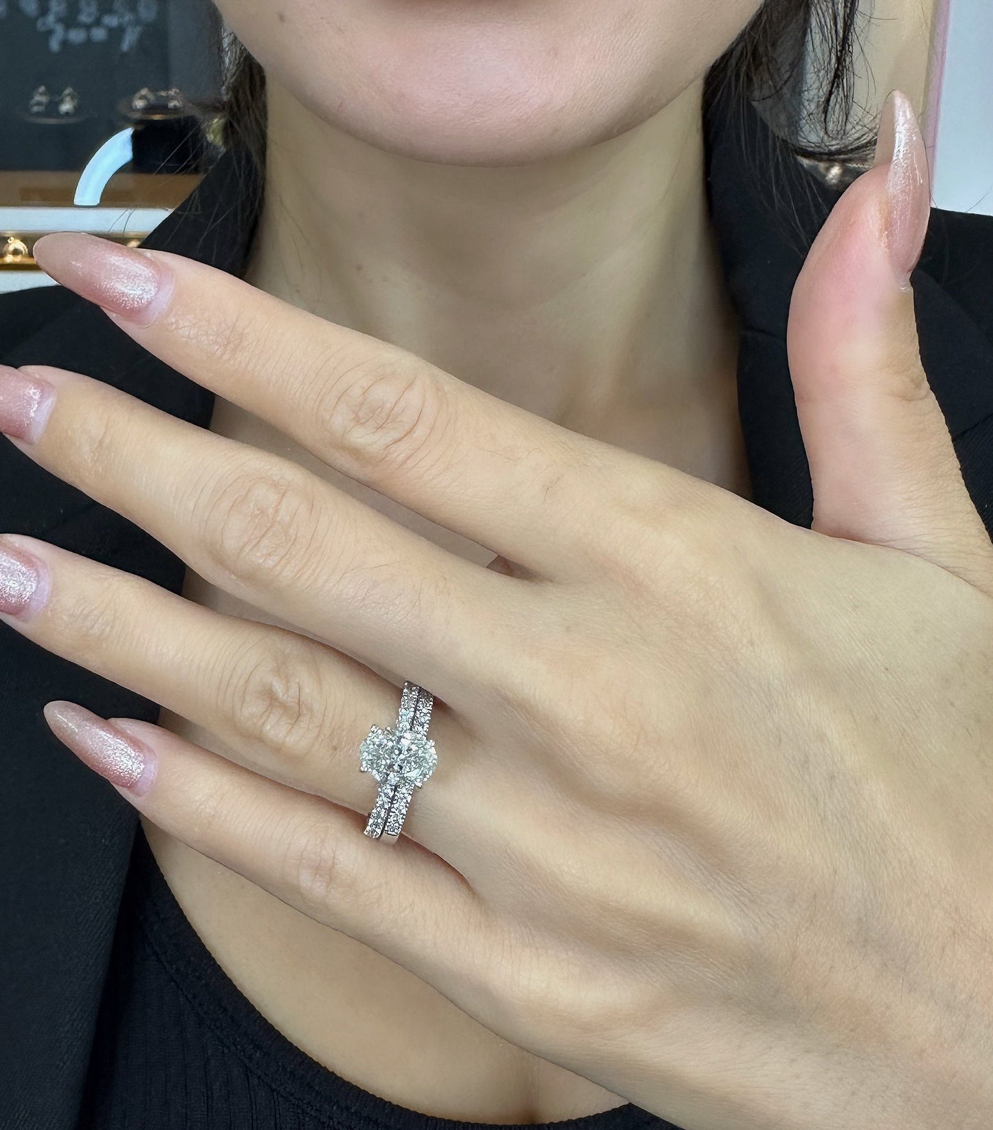 1.5CT Oval Twin Ring (ARJS2384)