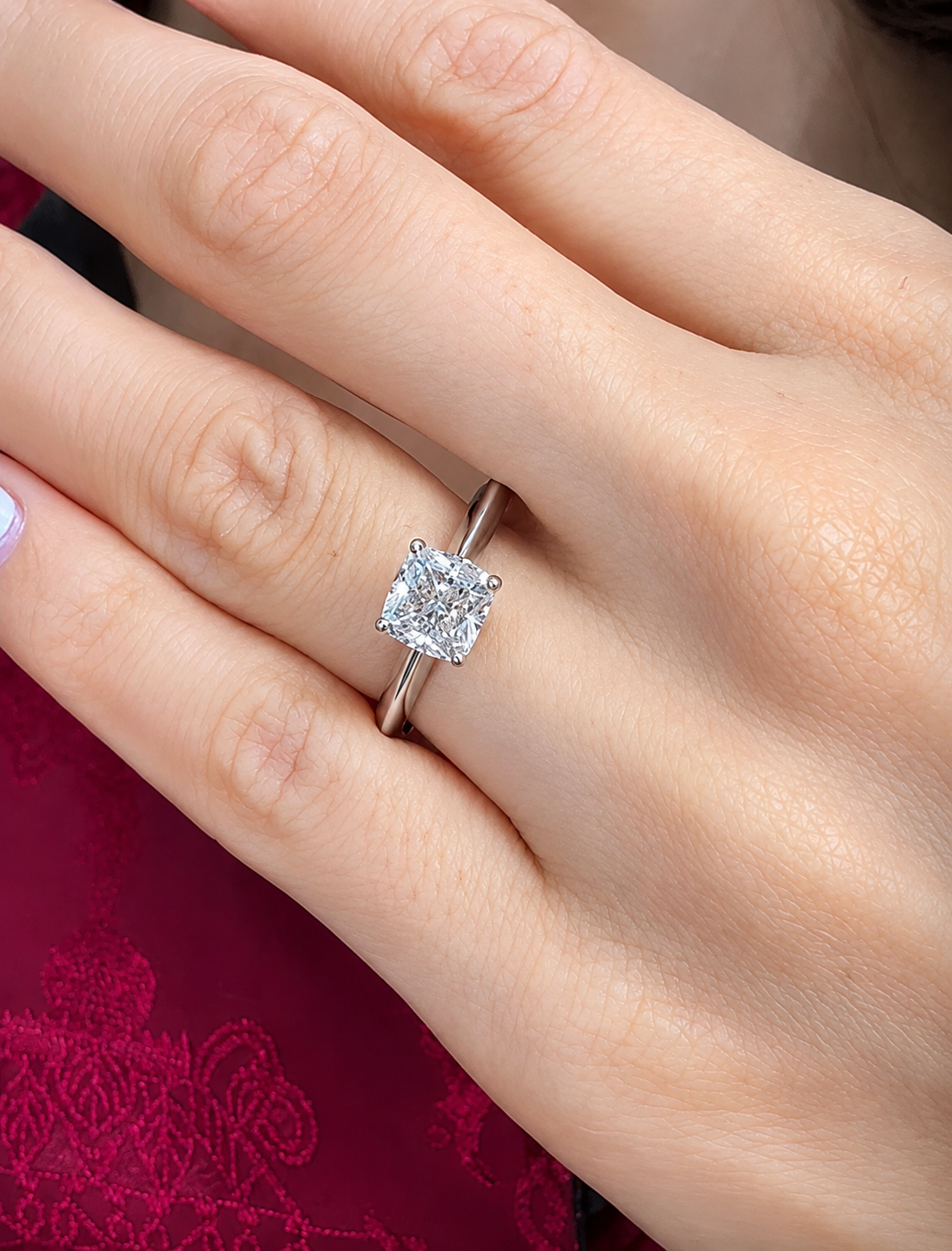 1.7CT Cushion Diamond Ring (ARJS2096)