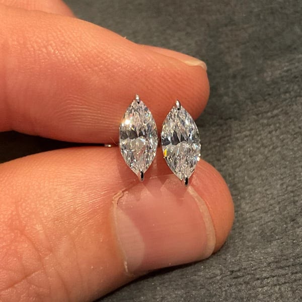 1 Carat Each Marquise Diamond Studs (ARJS4327)