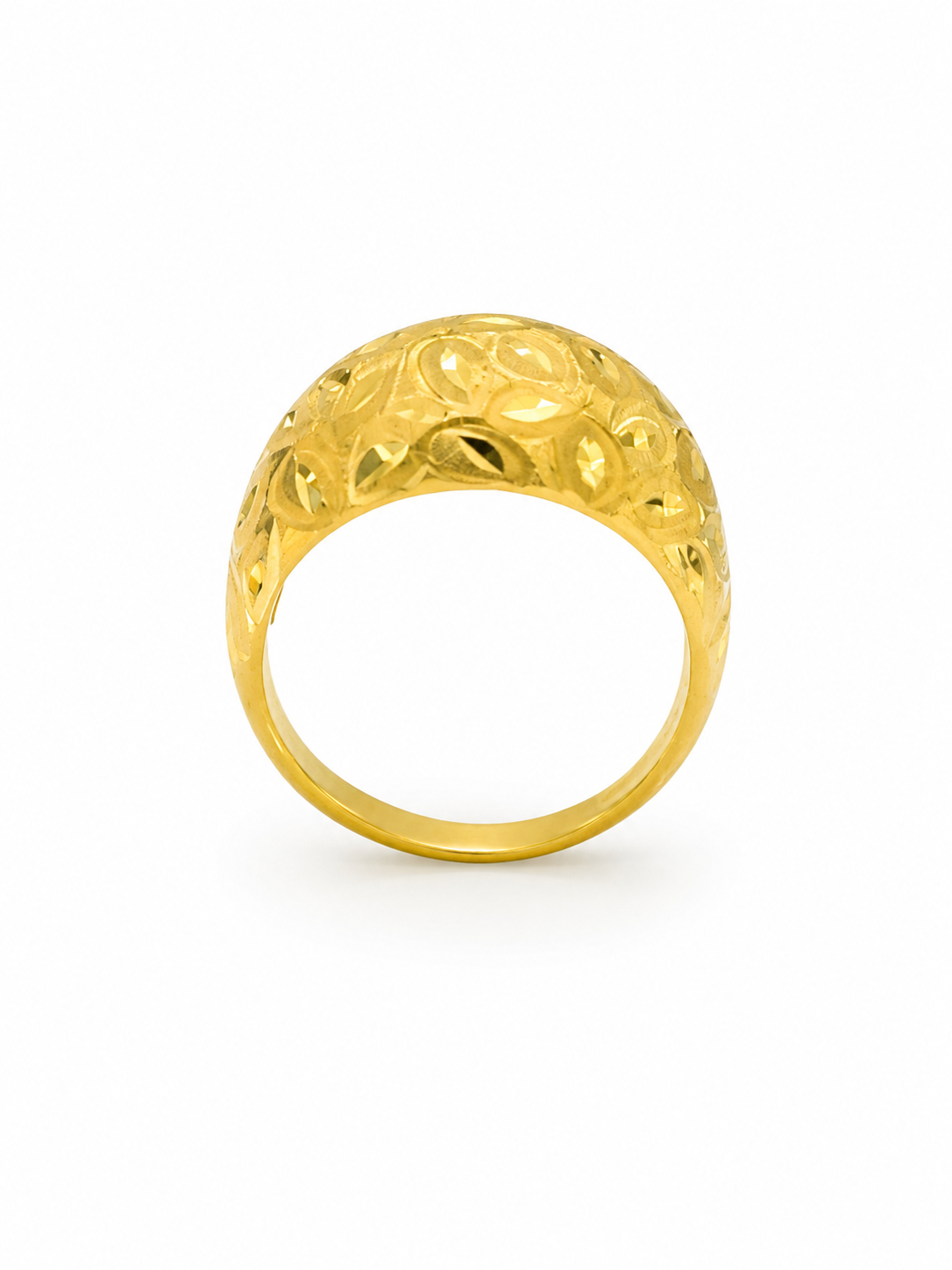 18k Gold Textured Dome Ring Collection (GJEW266-270)