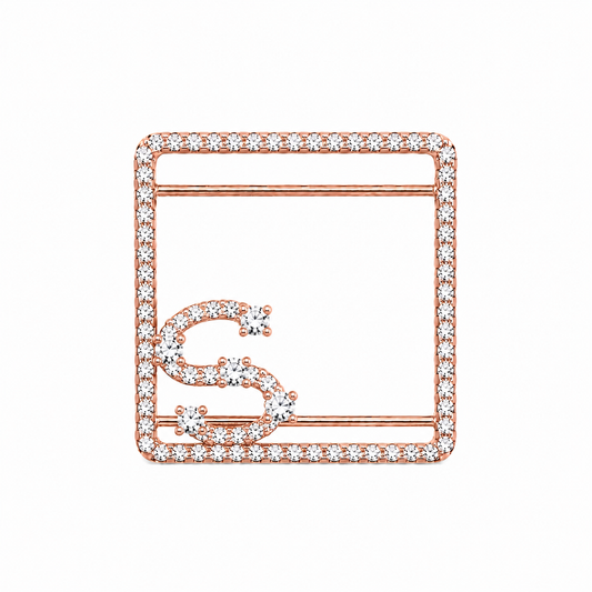 S Letter Diamond Whoop Case in Rose Gold (ARJS4159S)