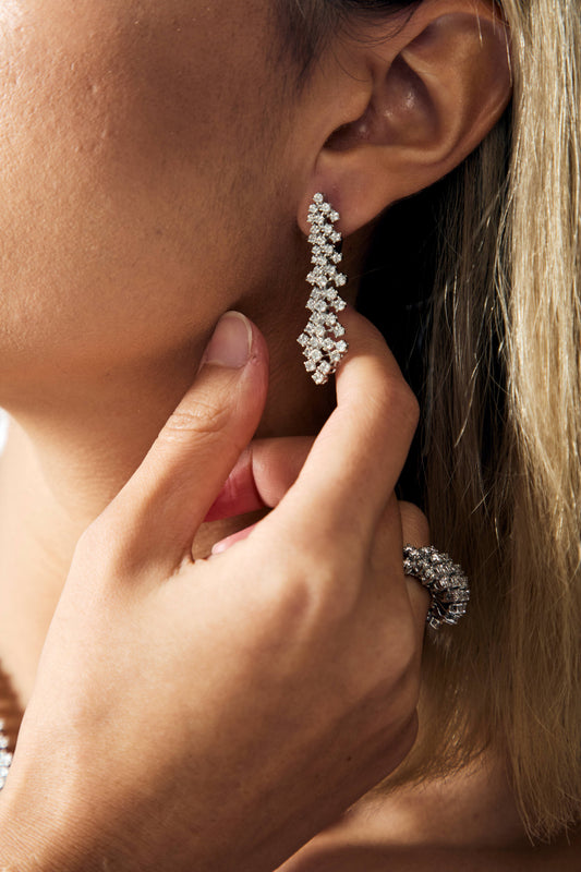 Round Dangling Diamond Earrings (ARJS2487)