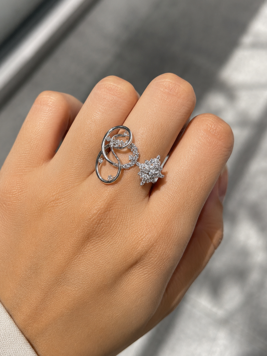Cocktail Style Cluster Diamond Ring (BRD1244)