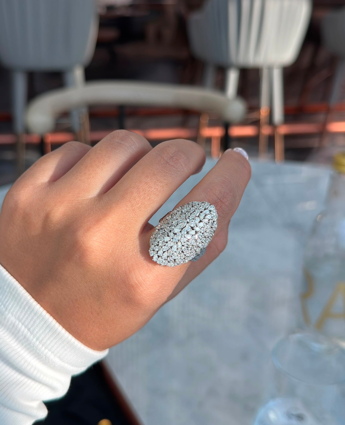 Mix Shape Dome Diamond Ring (SKJ1197)