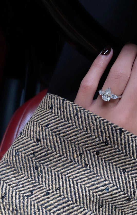 1.69 CT Pear Trilogy Diamond Ring (ARJS2657)