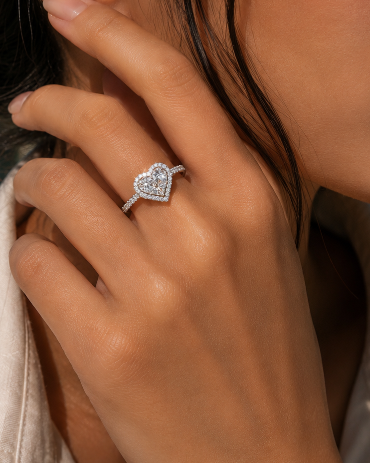 Heart Pie Cut Diamond Ring ( (ARJS2285)