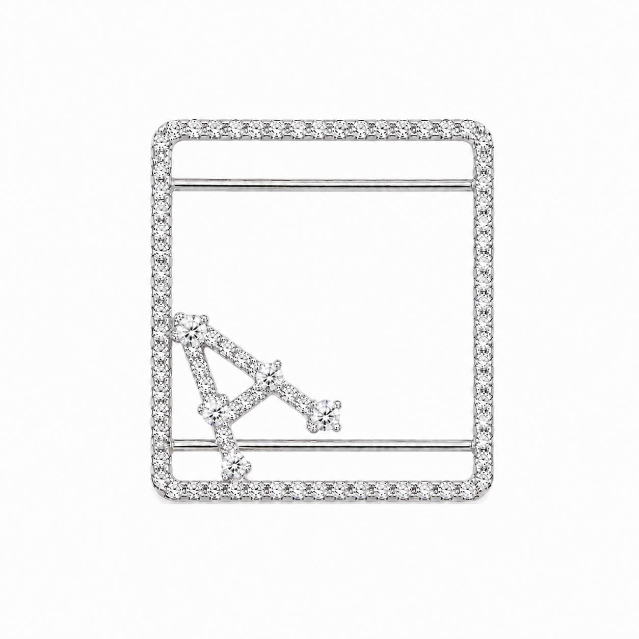 A Letter Diamond Whoop Case in White Gold (ARJS4157A)