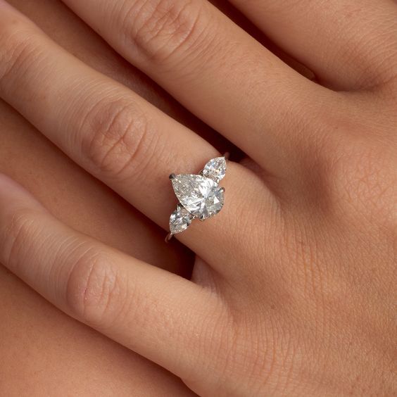 2 Carat Pear Trilogy Diamond Ring (ARJS4330)