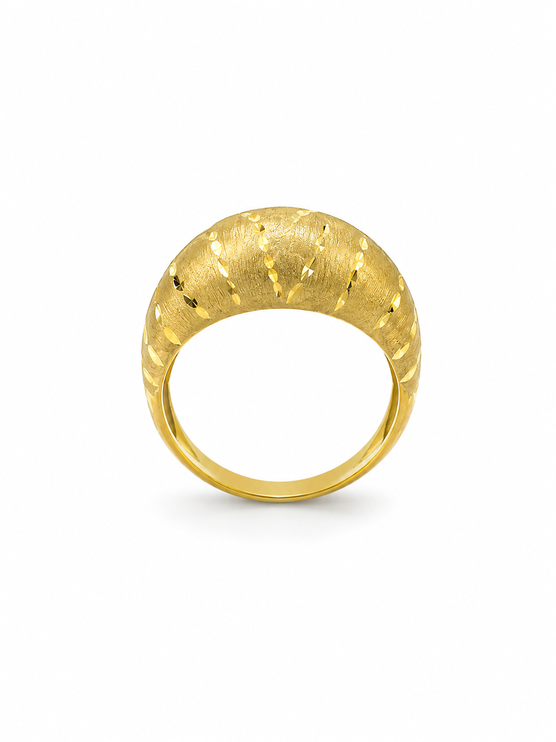 18k Gold Textured Dome Ring Collection (GJEW266-270)