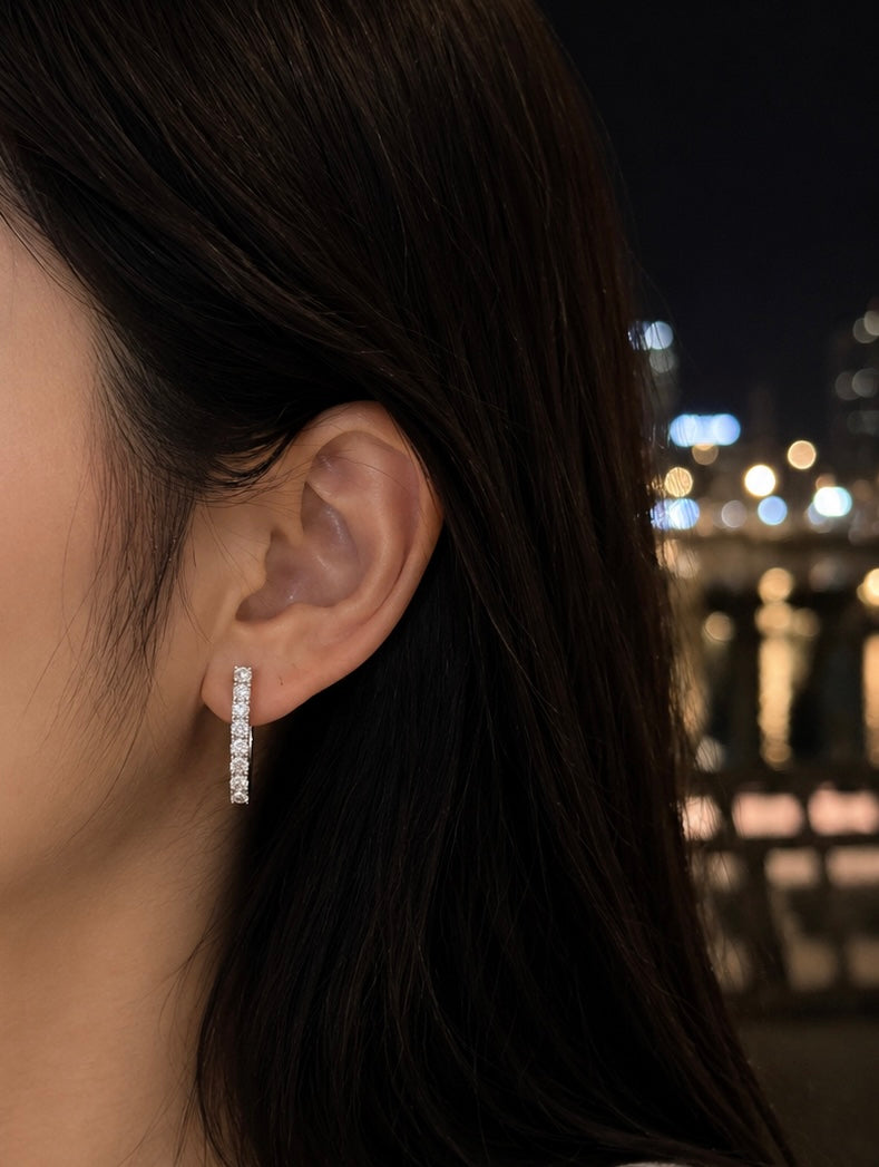 Round Diamond Hoop Earrings (ARJS3533)