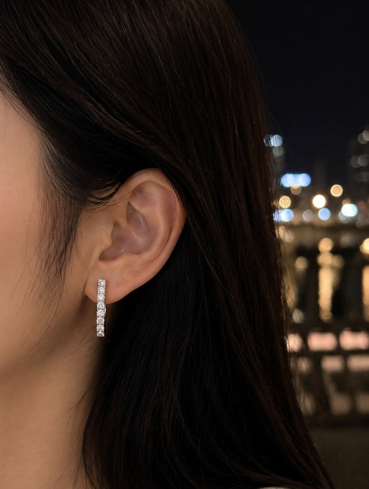 Round Diamond Hoop Earrings (ARJS3533)