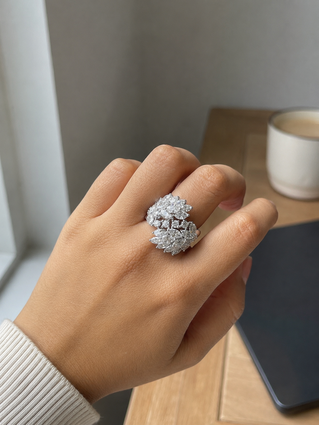 Mix Shape Wrap Diamond Ring (ARJS3481)
