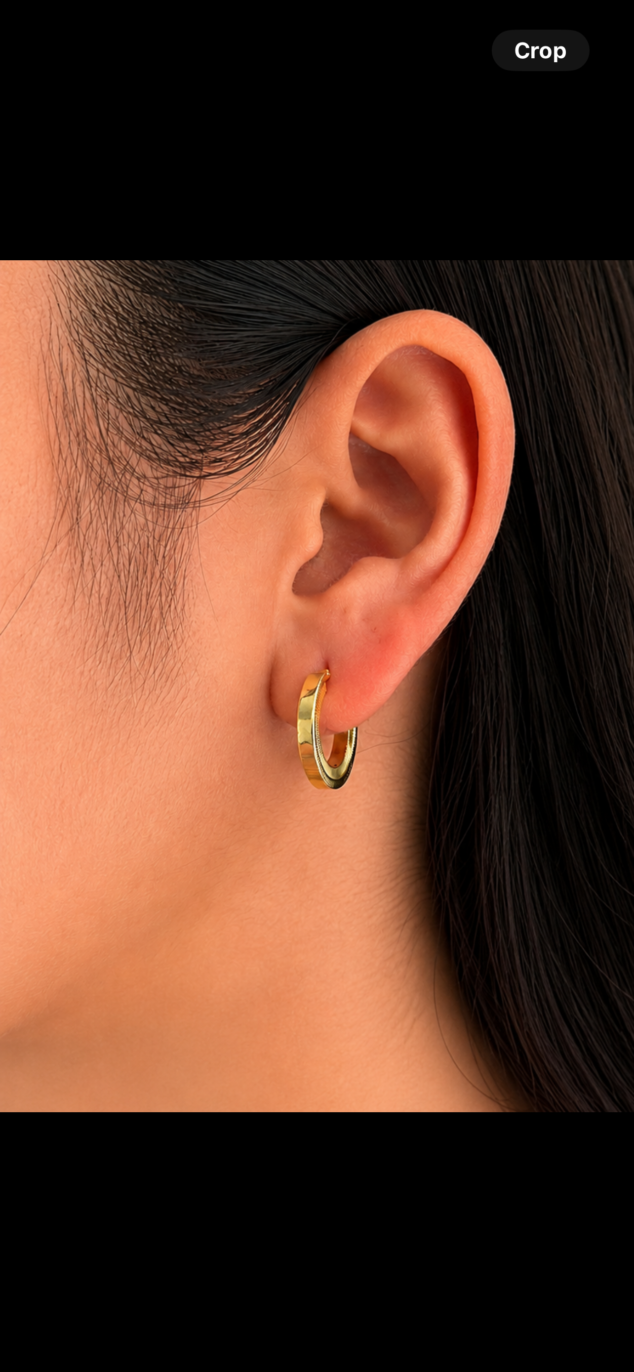 18K Gold Textured Hoop Earrings for Women (GJEW274)