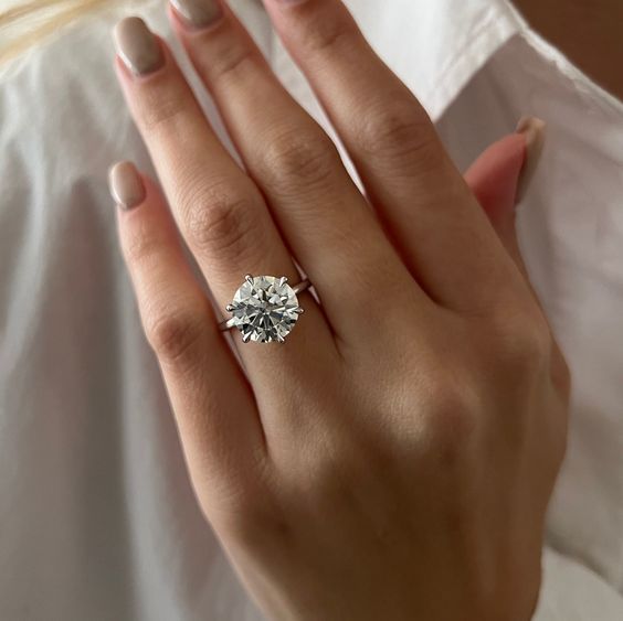 3CT Round Solitaire Diamond Ring (ARJS3480)