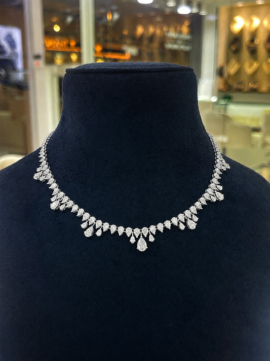 Pear Diamond Necklace (ARJS3590)
