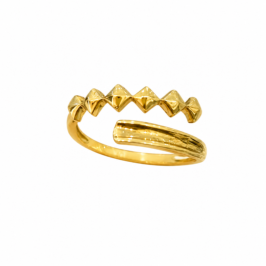 18k Gold Modern Edge Open Ring (GJEW86)