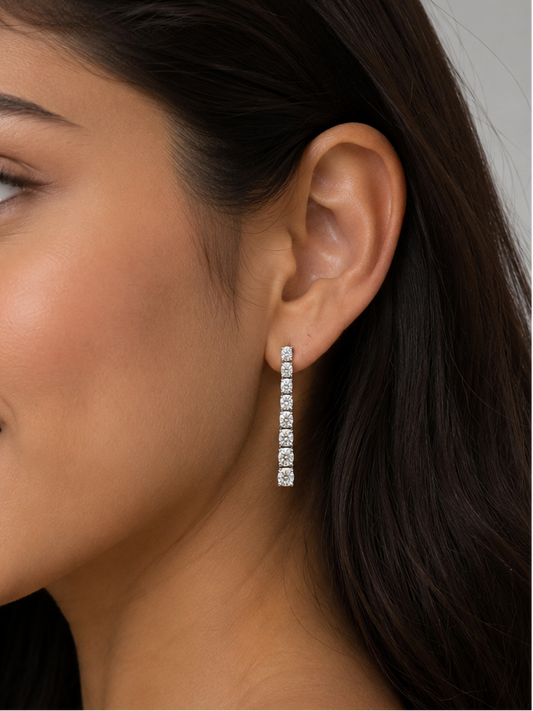 Round Graduation Earrings (ARJS3938)