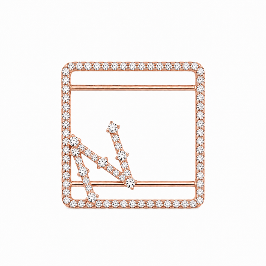 N Letter Diamond Whoop Case in Rose Gold (ARJS4136N)