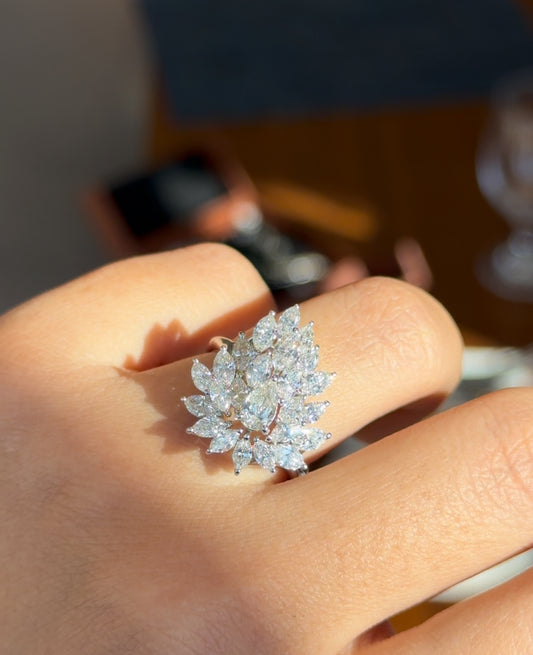 Pear with Marquise Diamond Ring (ARJS4043)