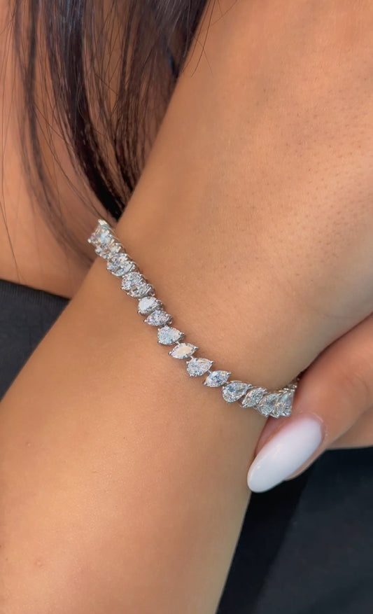 Pear Marquise One Line Bracelet (ARJS4287)