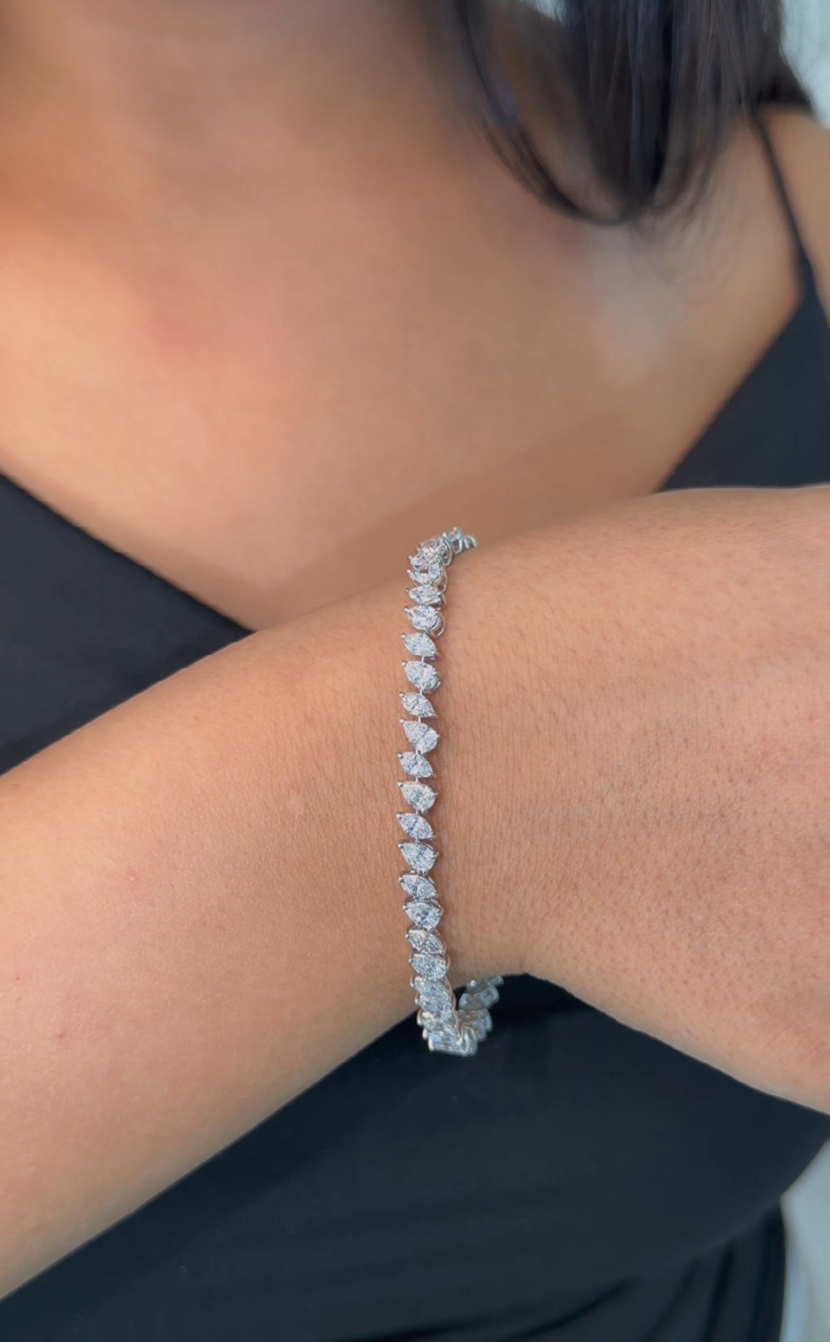 Pear Marquise One Line Bracelet (ARJS4287)