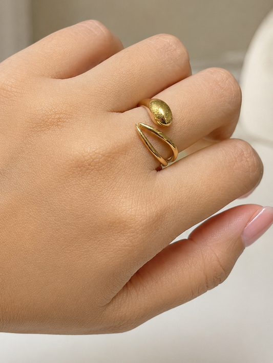18K Gold Modern Wrap Ring (GJEW85)