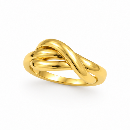18k Gold  Infinity Knot Ring Elegant Twist Design Ring ( GJEW10)