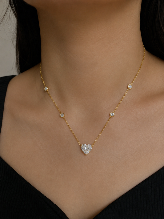 3CT Heart Pendant with Diamond (ARJS3470)
