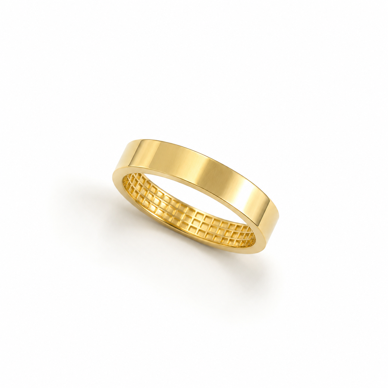 18k Gold Classic Polished Band Ring (GJEW117)