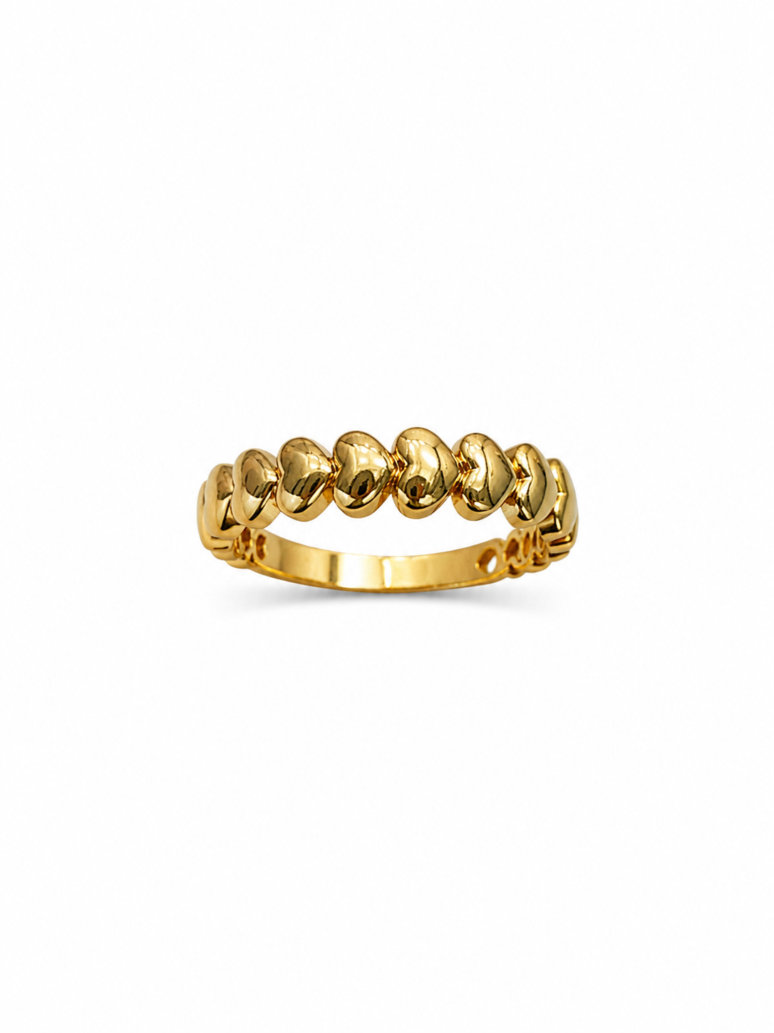 18k Gold Puffy Heart Band Ring (GJEW114)