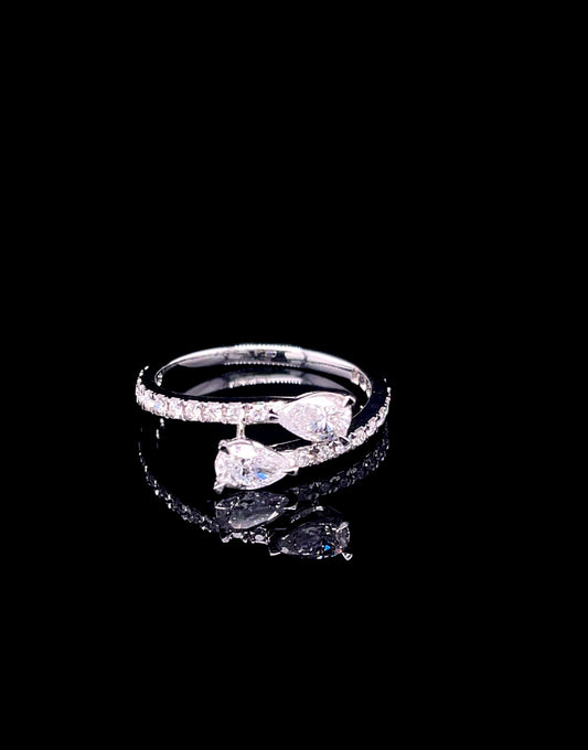 Dual Pear Bypass Diamond Ring (ARJ1119)