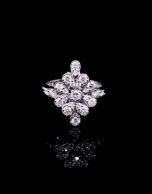 Pear Cluster Type Diamond RIng (ARJS2580)