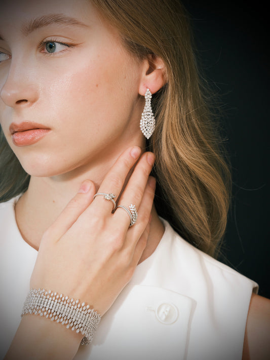 Round Dangling Diamond Earrings (ARJS2497)