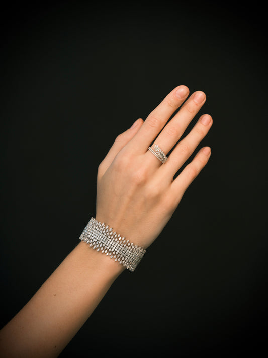 Leaf Design with Marquise Diamond Ring (SKJ-D4)