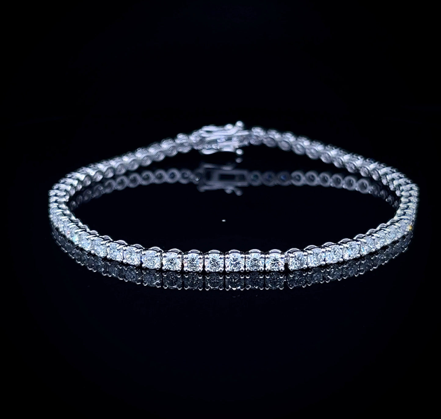 Round Tennis Diamond Bracelet (ARJS3800)